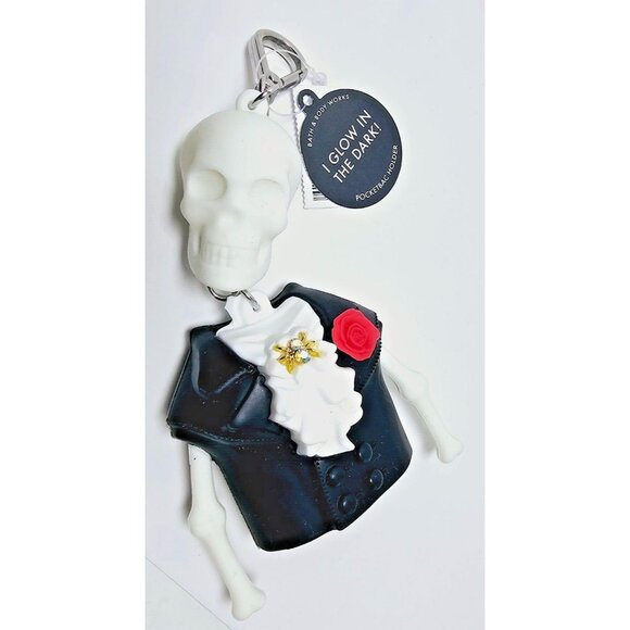 Glow in the Dark SKELTON Dangle Bath & Body Works Pocketbac Holder NEW - Picture 4 of 9